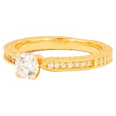 1 ct moissanite 14k gold engagement ring