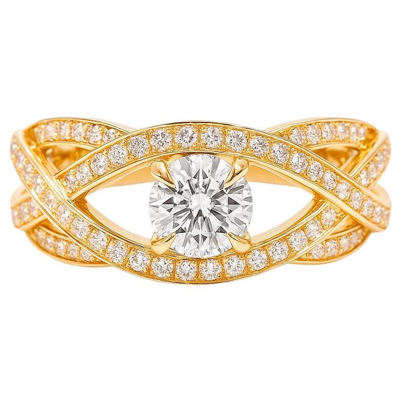 1 ct moissanite 14k gold engagement ring.