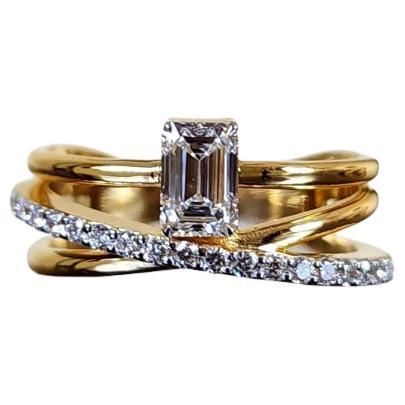 1 CT Moissanite Emerald Round Engagement Ring 925 Sterling Silver Wedding Gift. For Sale