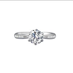 1 ct Moissanite Oval Shaped Solitare Ring 925 Sterling Silver Wedding Gift