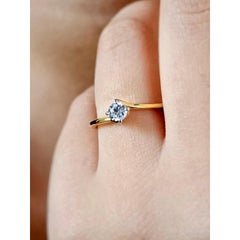 1 CT Moissanite Ring 925 Sterling Silver Solitaire Engagement Ring Gift For Her