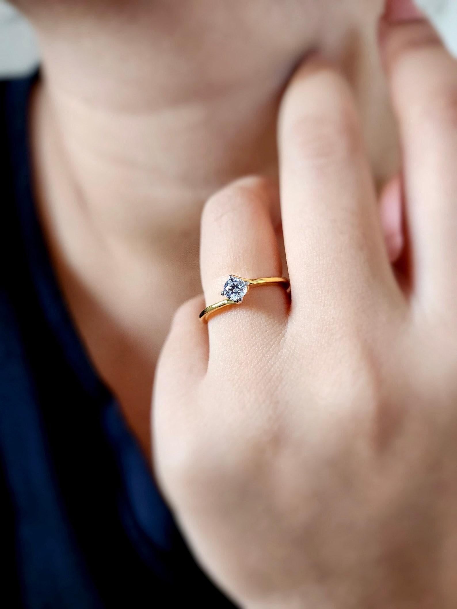1 CT Moissanite Ring 925 Sterling Silver Solitaire Engagement Ring Gift For Her 1