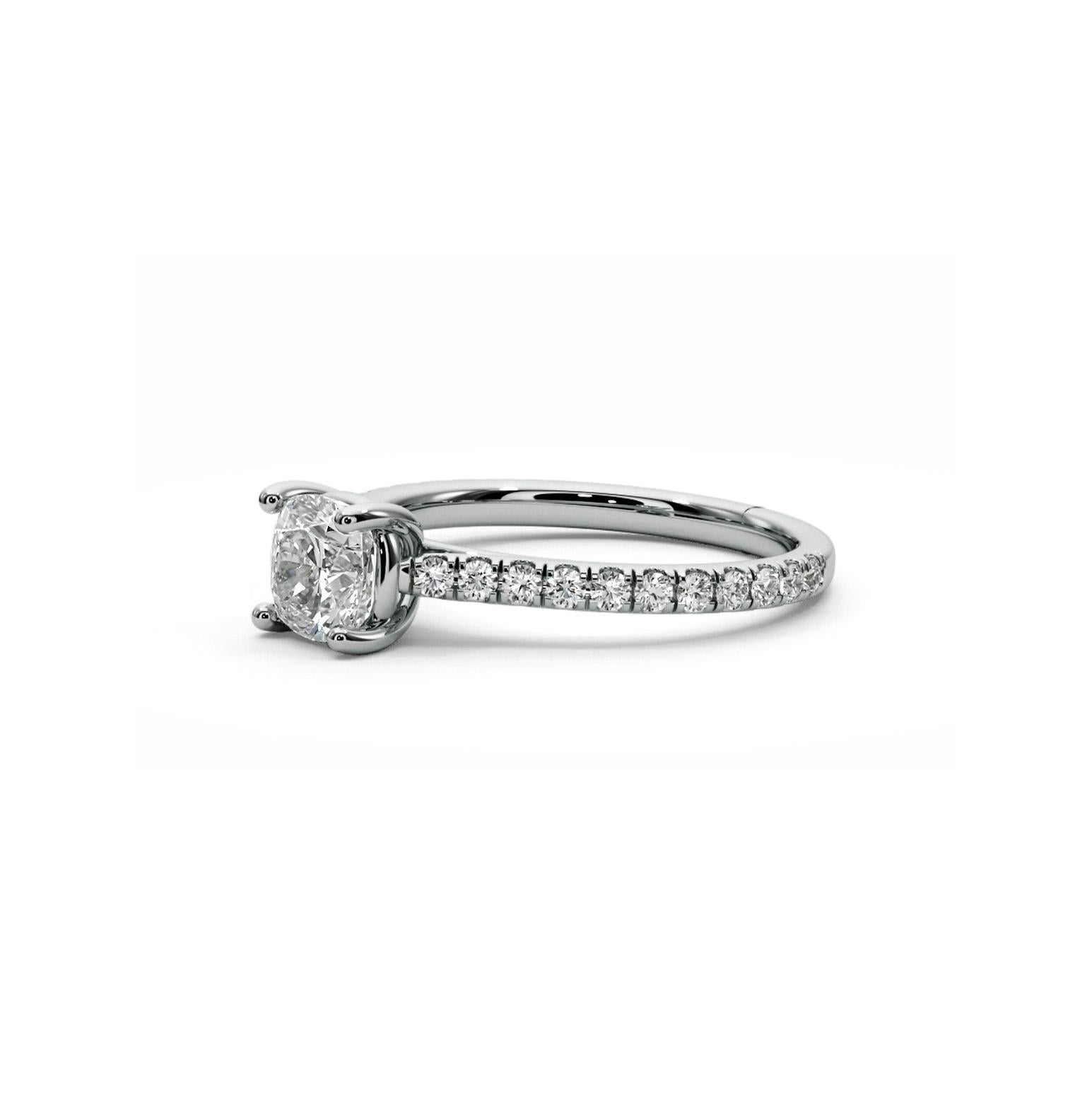 For Sale:  1 ct Round moissanite 14k gold engagement ring 2