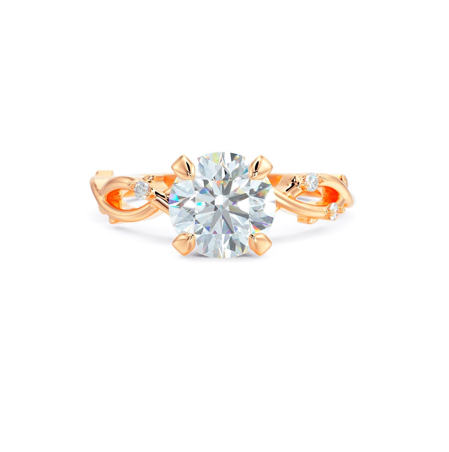in vendita:  Anello di fidanzamento in oro 14k con moissanite rotonda da 1 carato 3