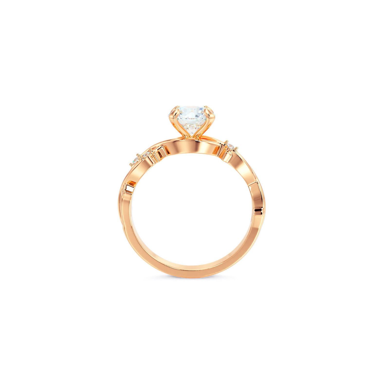 in vendita:  Anello di fidanzamento in oro 14k con moissanite rotonda da 1 carato 5