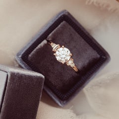 1 CT Round Moissanite Ring 925 Sterling Silver Wedding Ring Bridal Ring Gift .