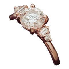 1 CT Round Moissanite Ring 925 Sterling Silver Wedding Ring Bridal Ring Gift .