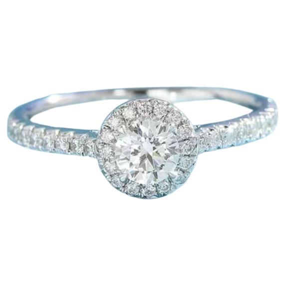 1 Ct Round Shaped Moissanite Ring 925 Sterling Silver Solitare Wedding Ring .