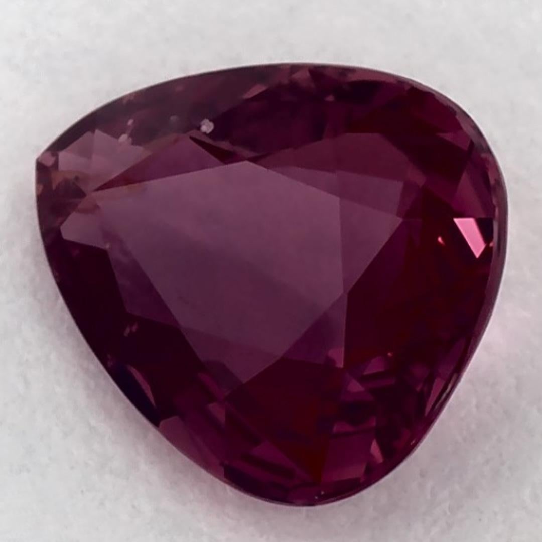 Pear Cut 1 Ct Ruby Pear Loose Gemstone For Sale