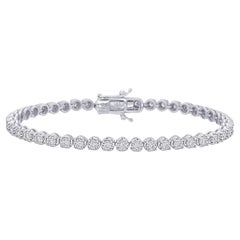 1 ct Tennis soft bracelet with all around diamonds