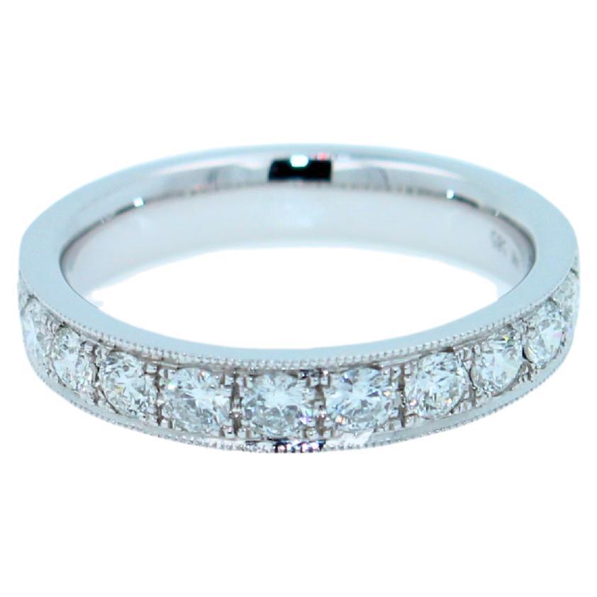 1.00 cts Diamonds GI Color, VS Clarity 
Very Brilliant & Sparkly Diamonds
14K White Gold 
Size 7 - Resizable Upon Request