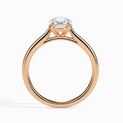 1 Karat Moissanit Verlobungsring 925 Sterlingsilber Roségold vergoldet