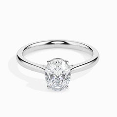 1 cts Moissanite Wedding Ring Engagement 925 sterling Silver White gold plated