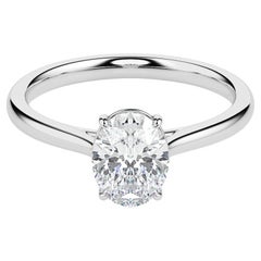 1 cts Moissanite Wedding Ring Engagement 925 sterling Silver  White gold plated