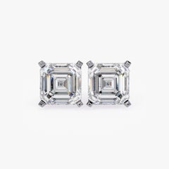 1 CTW Asscher Diamond Stud Earrings in 14K Gold, SI Solitaire Studs