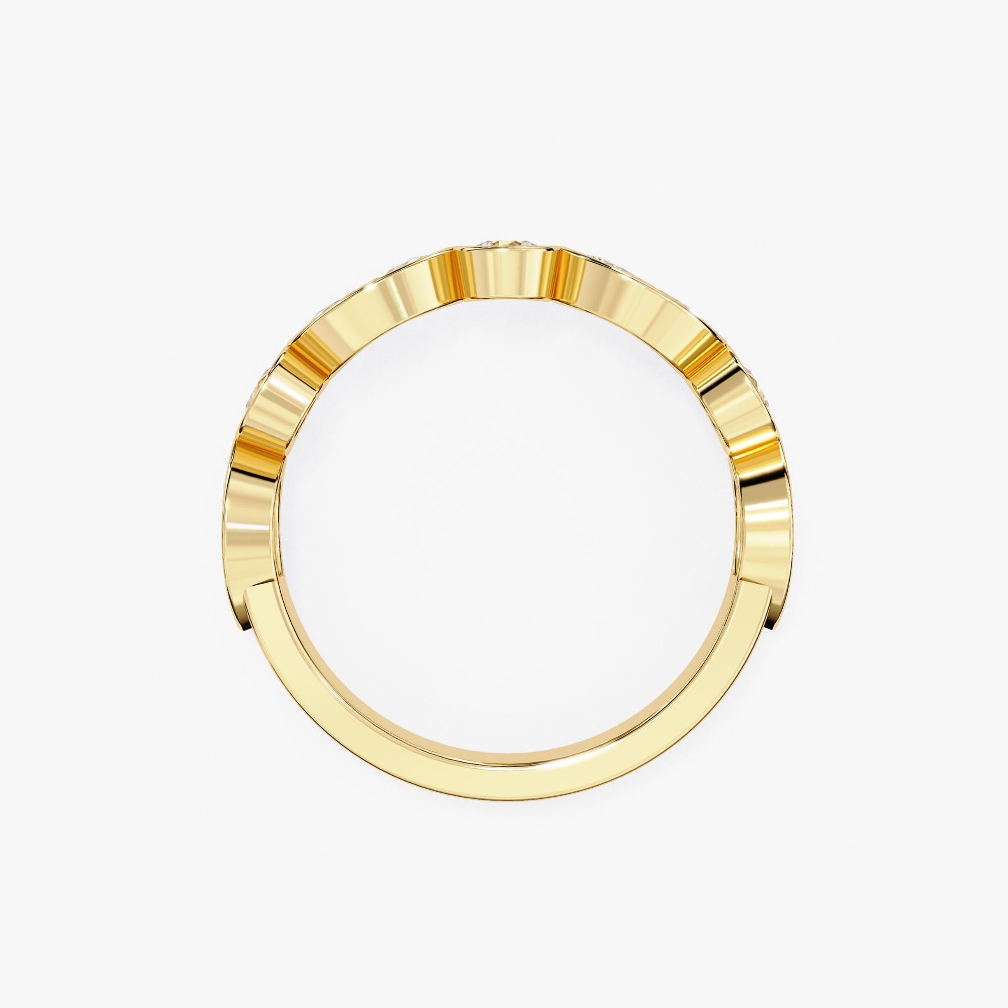 1 Ctw, Marquise and Round Bezel Diamond Ring, Diamond Band, 14K Solid Gold, SI For Sale 2