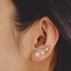 1 CTW Natural Diamond Stud Earrings in 14K Gold, SI Martini Set Diamond Earrings