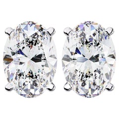 1 CTW Oval Diamond Stud Earrings in 14K Gold, SI Natural Diamond Earrings
