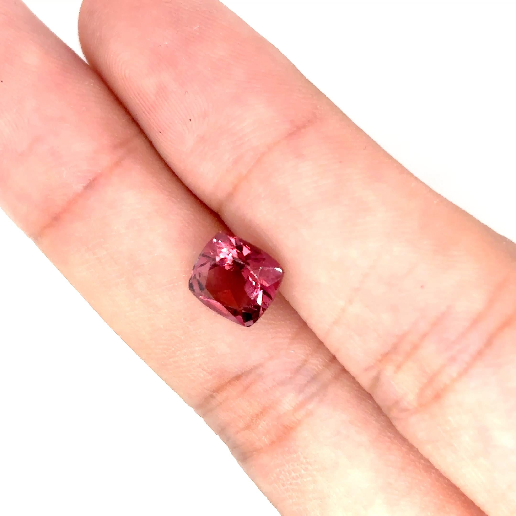 Cushion Cut 1 Cushion-Cut Tourmaline Cts 2.27 For Sale