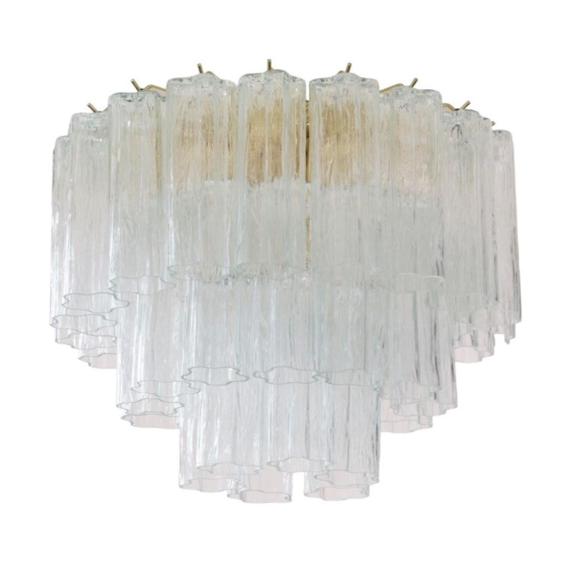 Italian 1 custom chandelier - 10 lights + 3 levels tronchi ceiling lamp For Sale