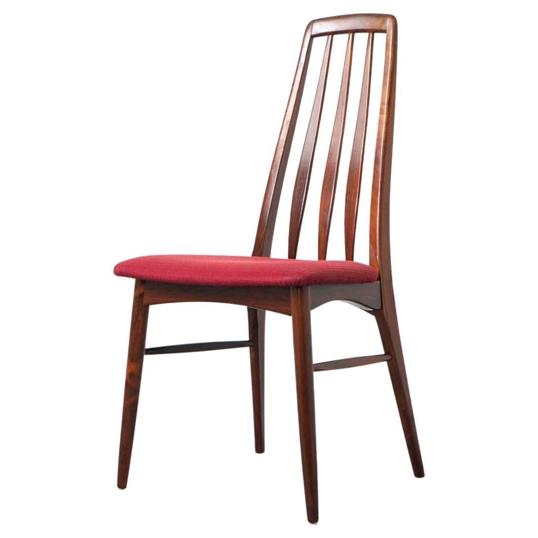 1 Danish Modern "Eva" Rosewood Dining Chair by Niels Koefoed, Hornslet