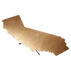 Tavolino da caffè a tema californiano "1 DPI" in bronzo