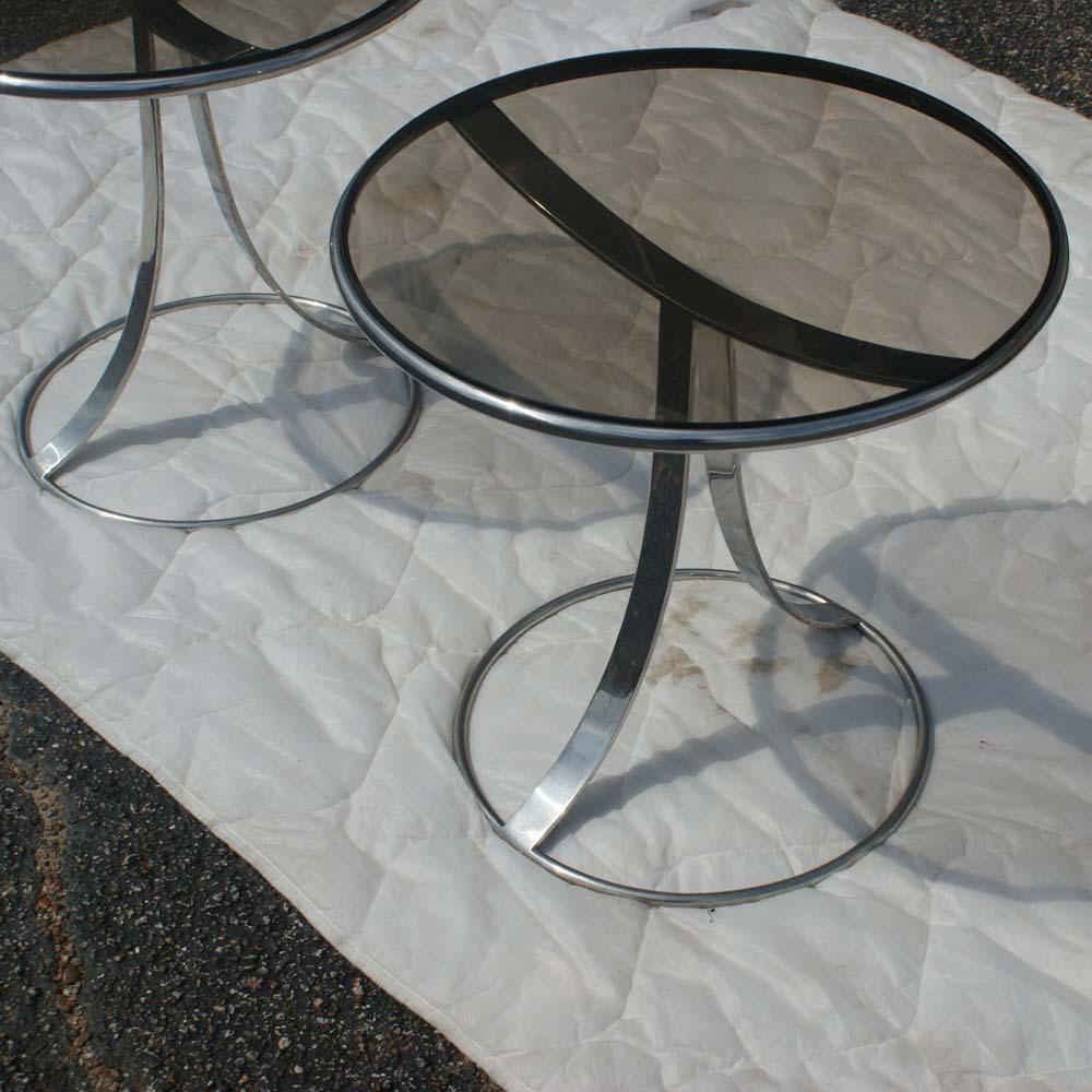 Stainless Steel 1 Gardner Leaver For Steelcase Stainless Side Tables For Sale