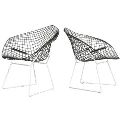 Antique 1 Knoll Bertoia Early Version Diamond Lounge Chair