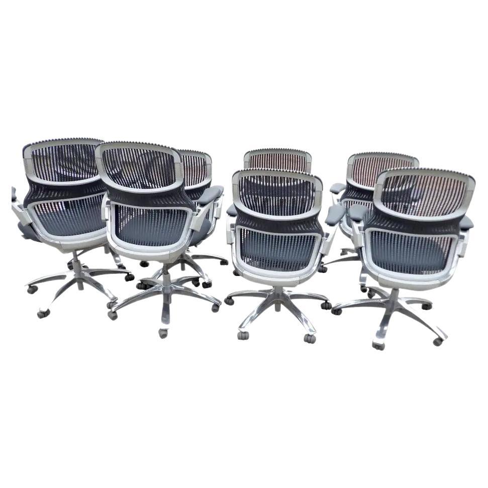 1 Knoll Generation arm chair.

Intuitively designed for responsive comfort and easy adjustment, Generation moves with you naturally, keeping you energized and engaged throughout the day. 

The three recline ranges offer unparalleled flexibility: 270