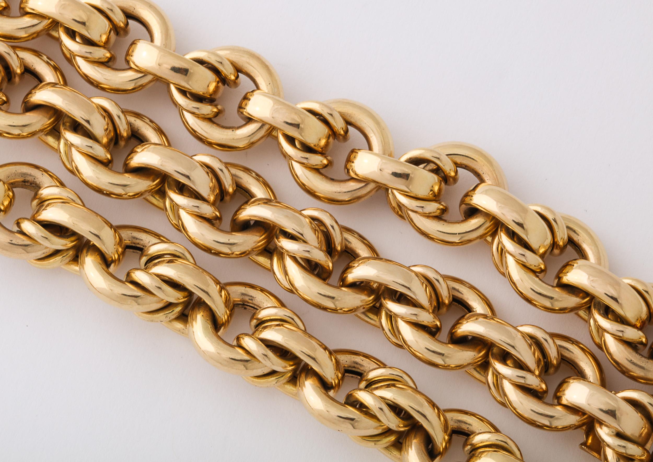 14 Karat Italienische Gelbgold-Gliederkette im Angebot 4