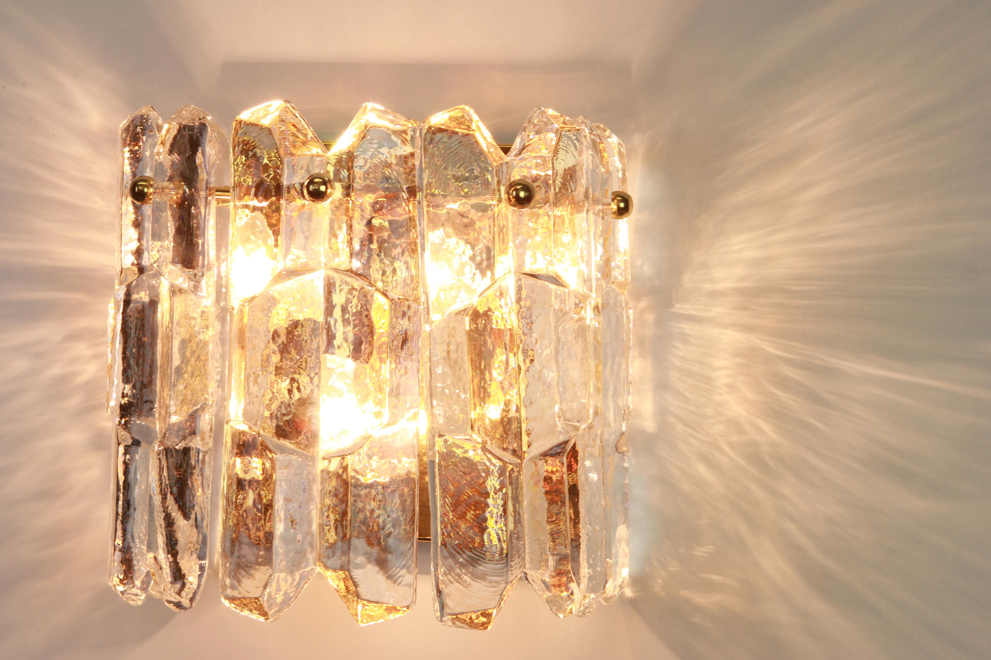 1  Large Kalmar Sconces Wall Lights 'Palazzo', Austria, 1960s In Good Condition In Aachen, NRW