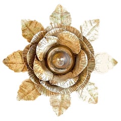 1-Light Florentine Sconce or Ceiling Light, Antique Beige, Hans Möller, Germany