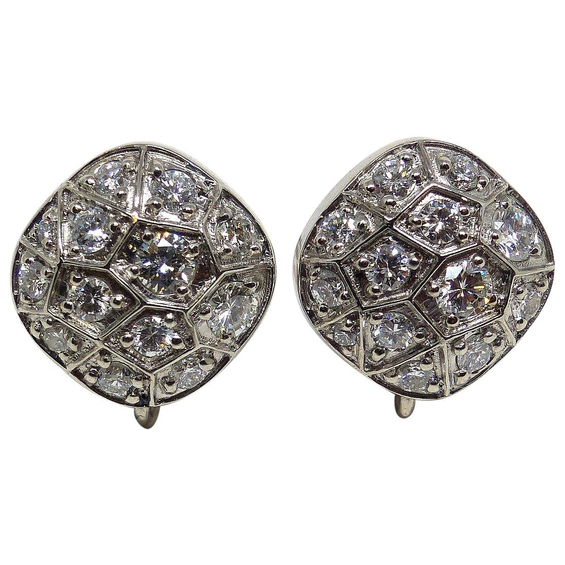 Earrings in White Gold with 26 Diamonds, 1, 56ct..