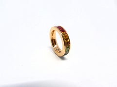 Ring in Rose Gold with 21 Multi-Color Sapphires 4.04cts