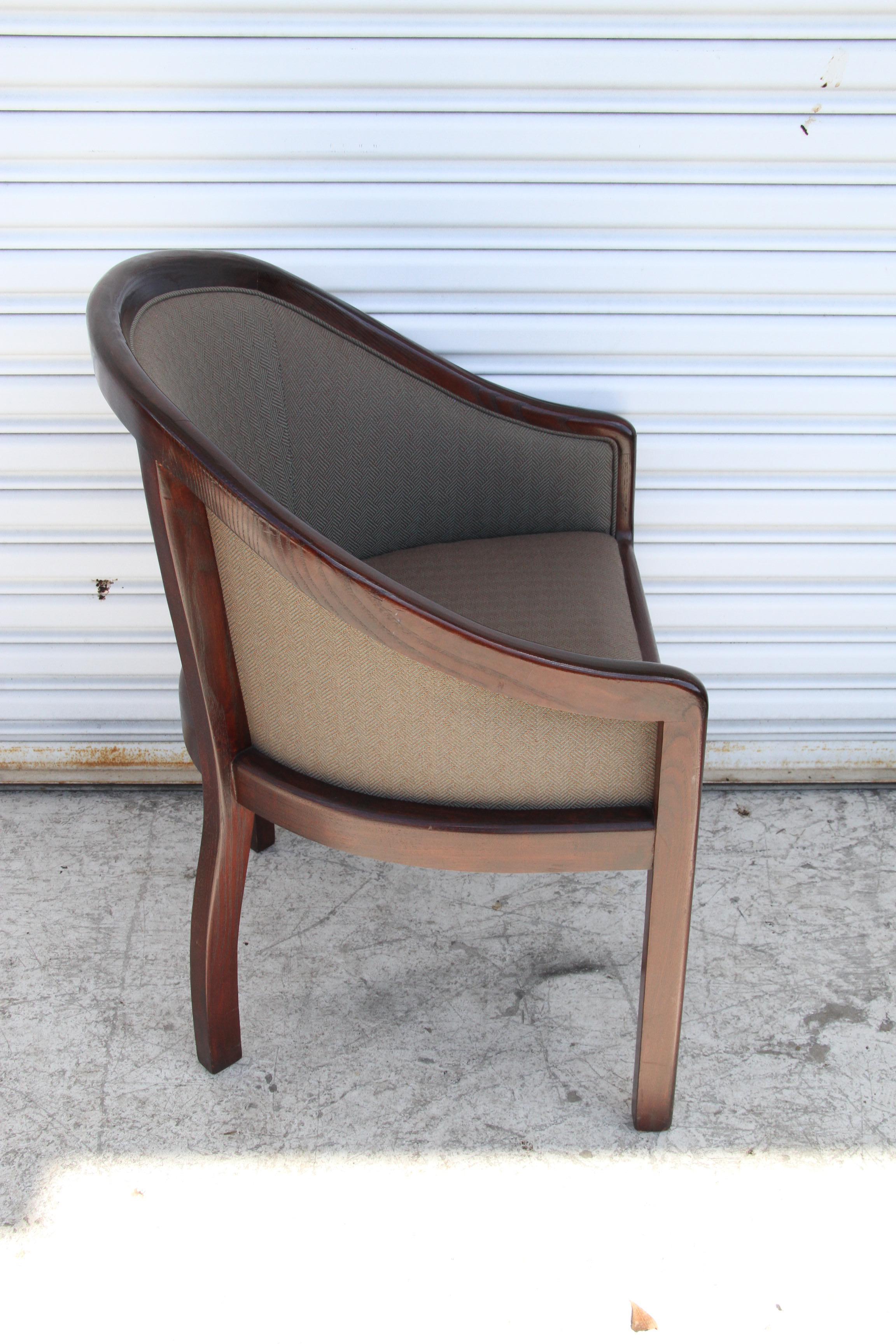 1 Mid Century Jack Lenor Larsen Barrel Chair 1