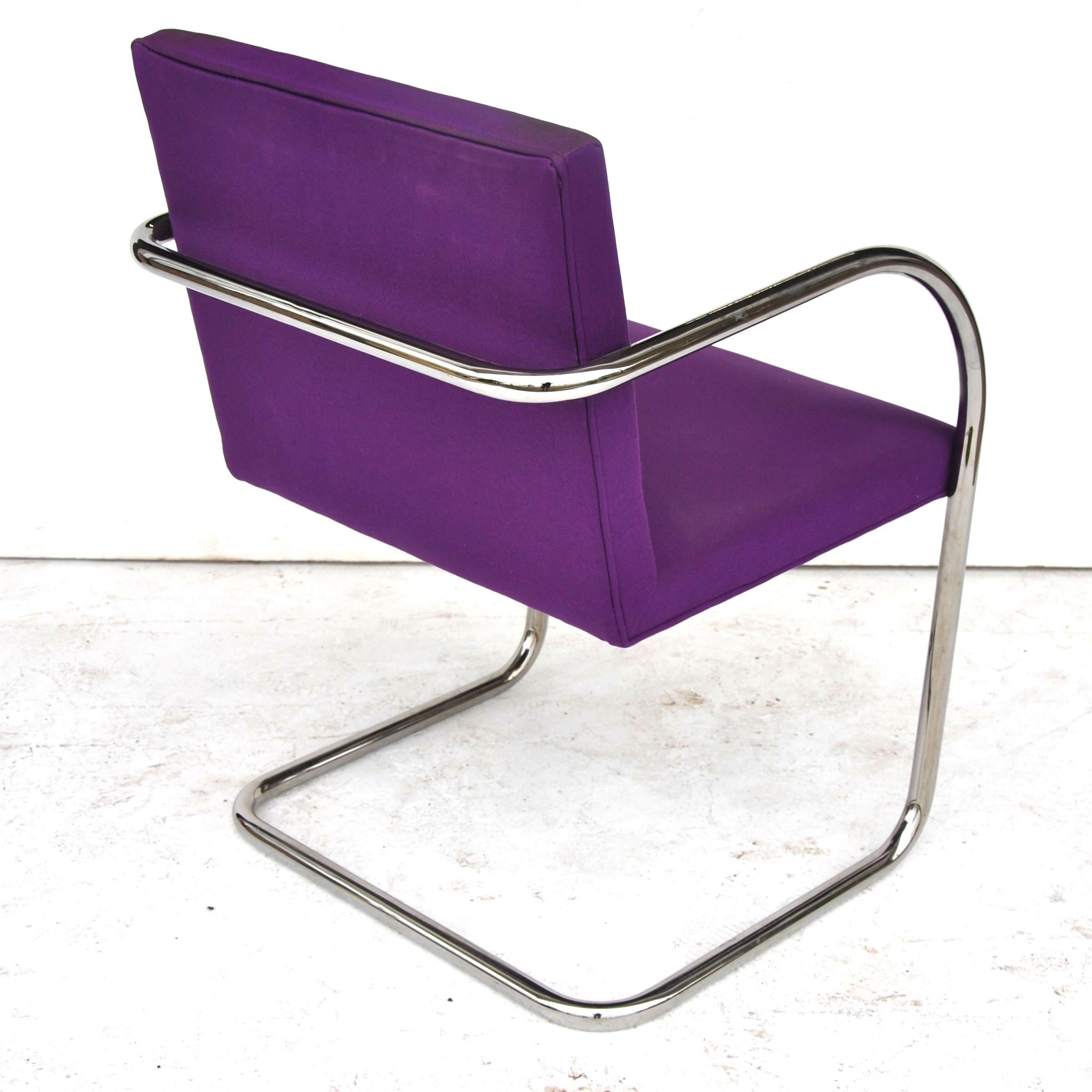 Mid-Century Modern 1 Midcentury Knoll Brno Stainless Tubular Chair by Ludwig Mies van der Rohe