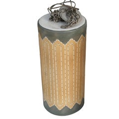 1 Midcentury Perforated Ceramic Pendant Lamp by Beaumont Mood