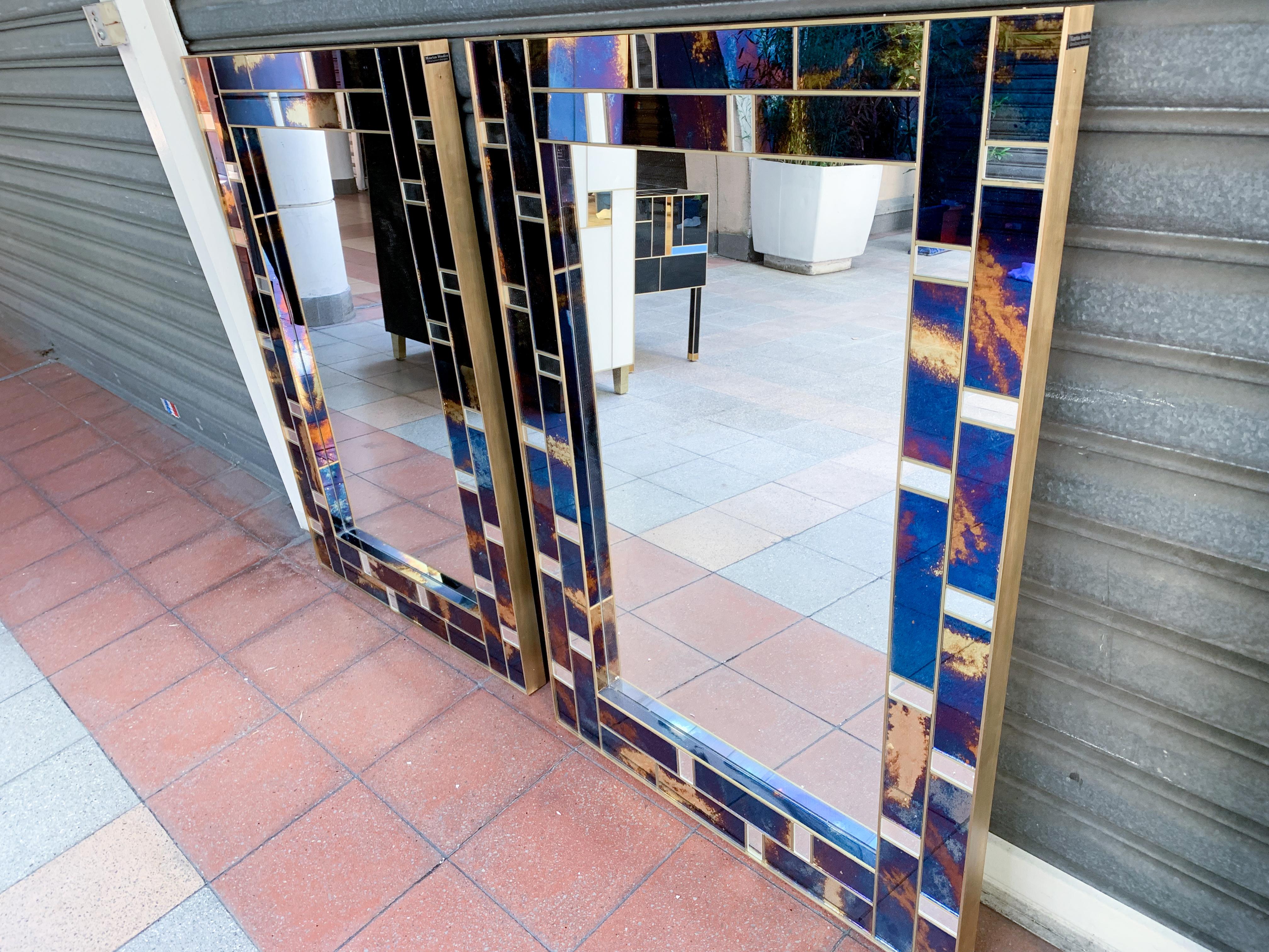 Spanish 1 Mirror Surrounded with Tinted Glass