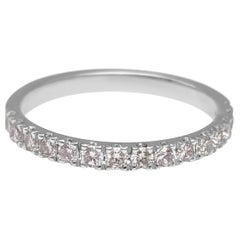 $1 NO RESERVE! 0.45 Carat Fancy Pink Diamond - 14 kt. White gold - Ring