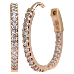 $1 NO RESERVE! 0,60 Cttw Fancy Pink Diamond - 14kt Gold - Roségold - Ohrringe