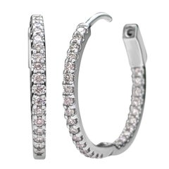 $1 NO RESERVE! 0.70Cttw Fancy Light Pink Diamonds - 14k White Gold Earrings