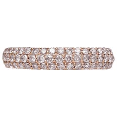 $1 NO RESERVE! - 1,27cttw Fancy Hellrosa Diamanten Eternity-Ring, 14K Roségold