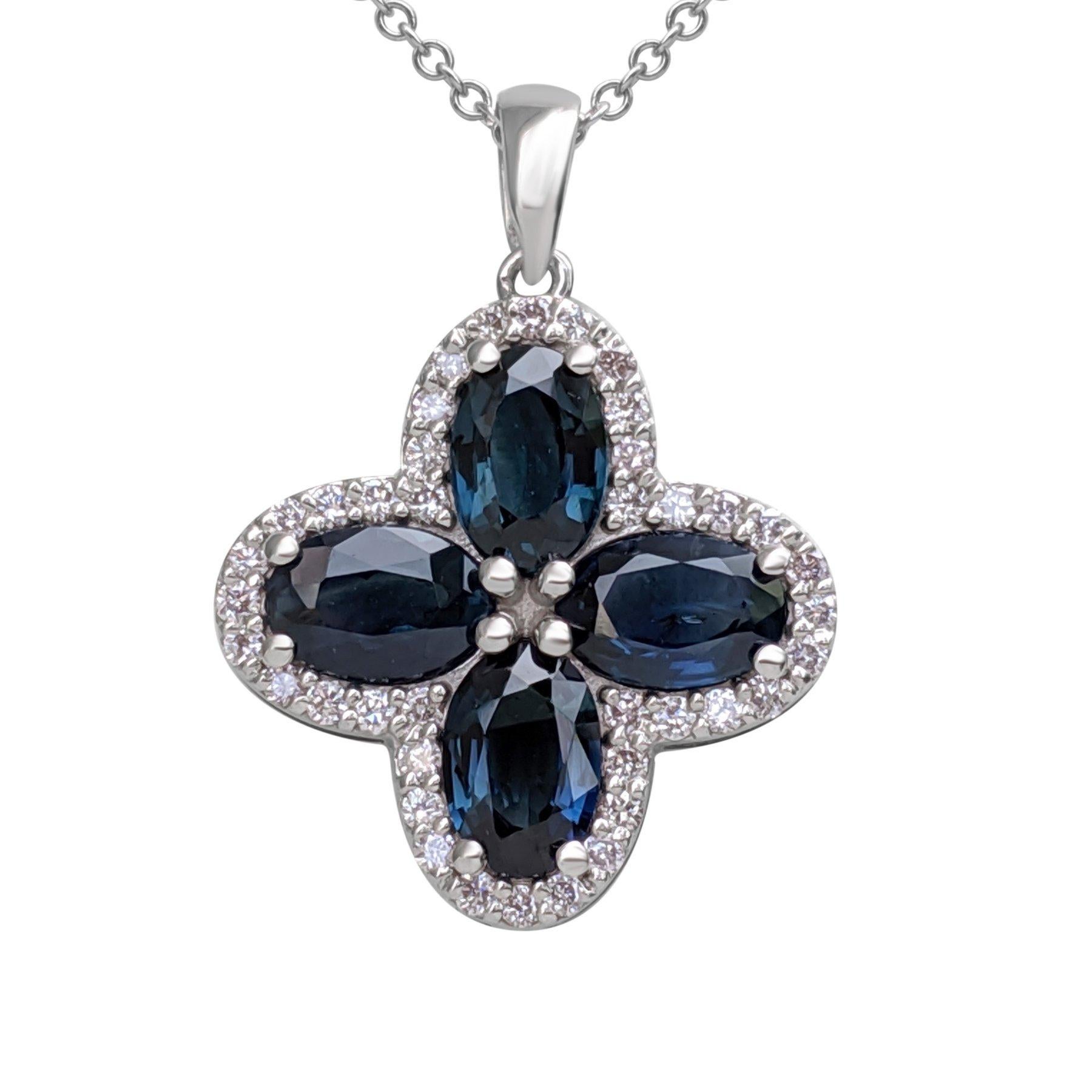 ¡SIN RESERVA! - Zafiro de 2,32ct y Diamantes Rosas de 0,25Cttw - Oro Blanco de 14K en venta 1