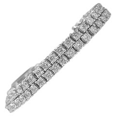 $1 NO RESERVE - 2.62 Carat E-G VS1-VS2 Diamond , 14 Karat White Gold Bracelet