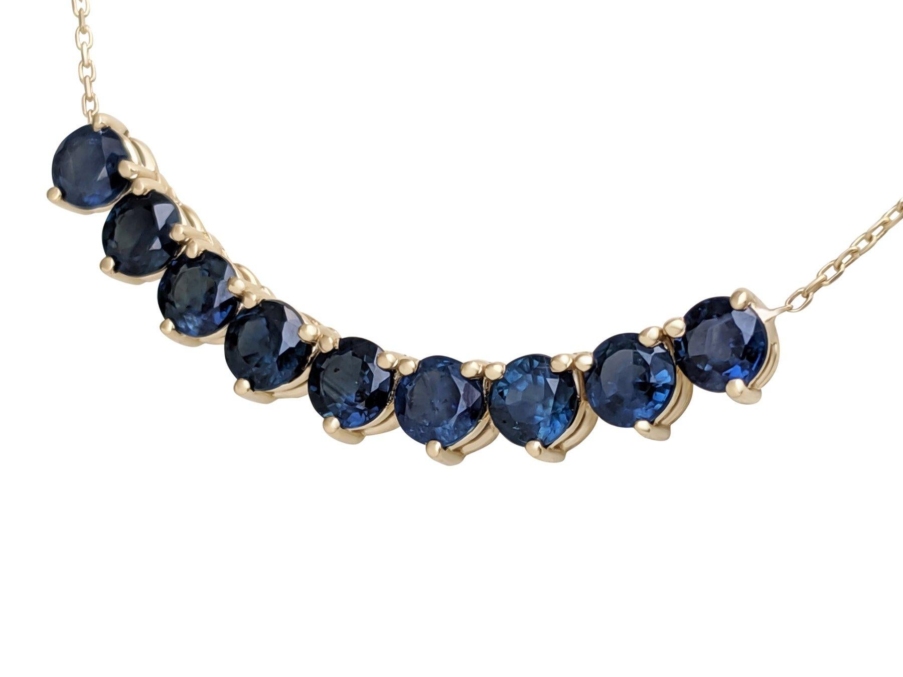 $1 NO RESERVE!  -  2.78ct Sapphire - 14K Yellow Gold - Pendant Necklace For Sale 1