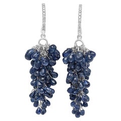 sapphire vs navy blue $1 No Reserve! 40.70cttw Blue Sapphire
0.06 Diamonds, 18k White Gold Earrings