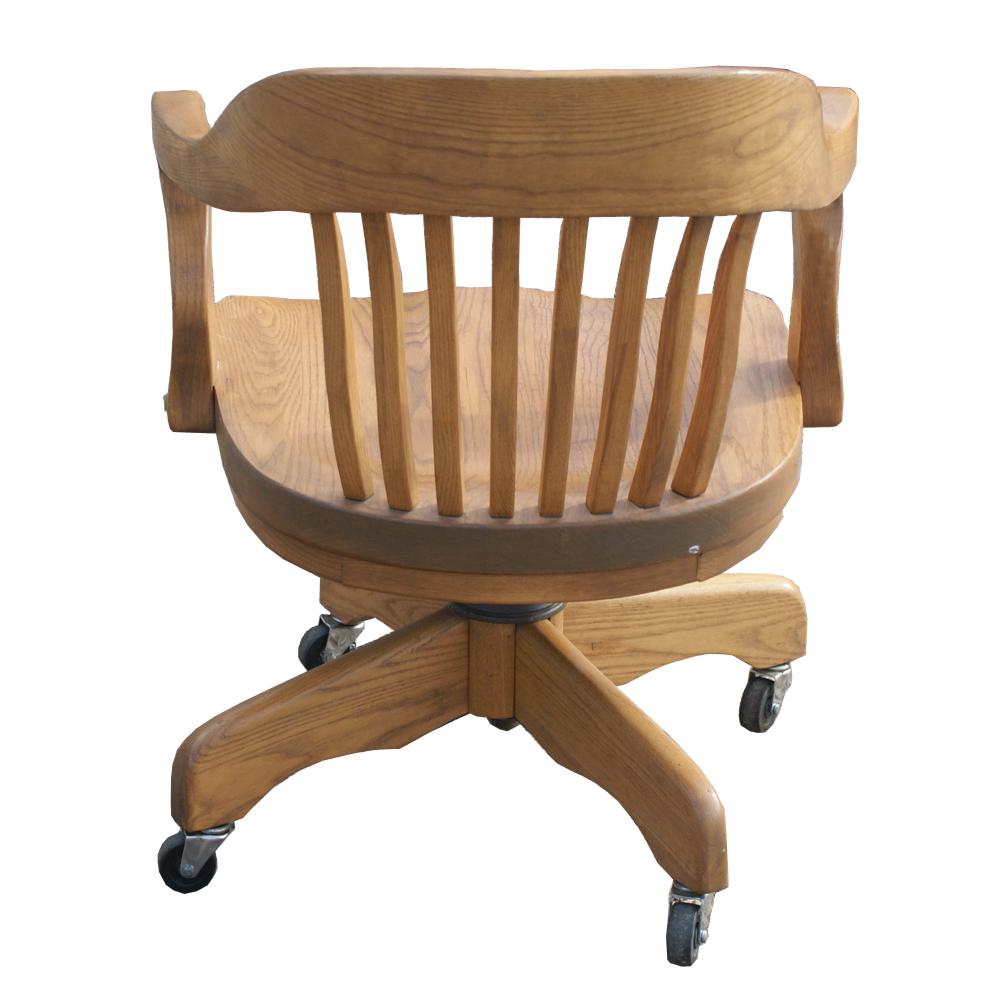 oak desk chair with wheels
