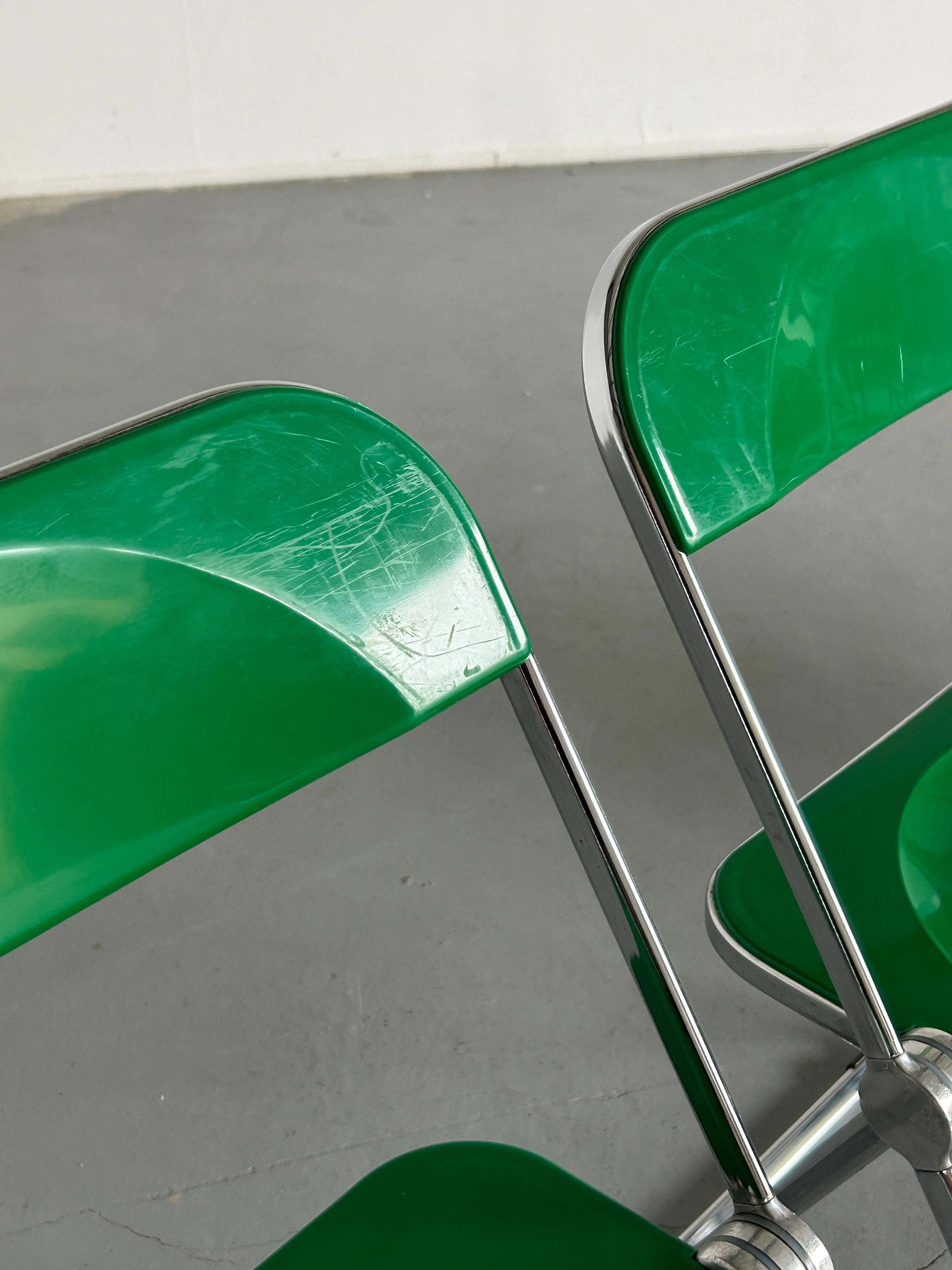 1 Od 3 Vintage-Stuhl „Plia“ von Giancarlo Piretti für Anonima Castelli, 60er Jahre, Italien im Angebot 7