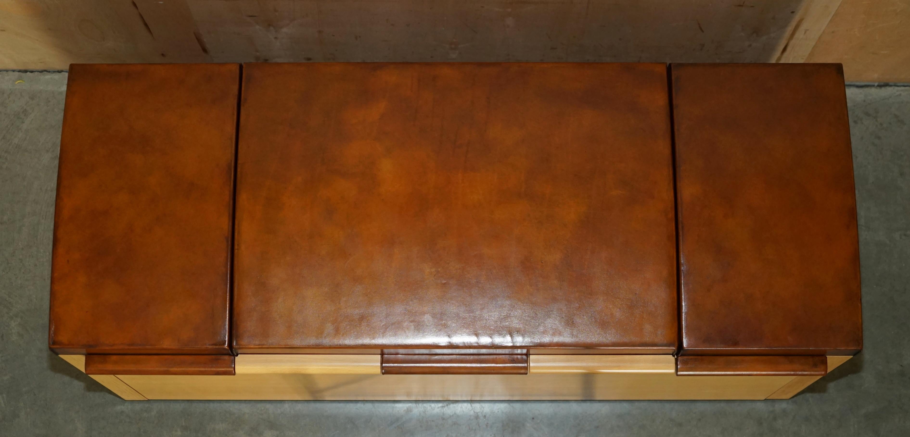 Hand-Crafted 1 OF 1 HERMES PARIS JOHN LOBB EXTRA LARGE SHOE TRUNK HAND DYED LEATHER PANELs For Sale