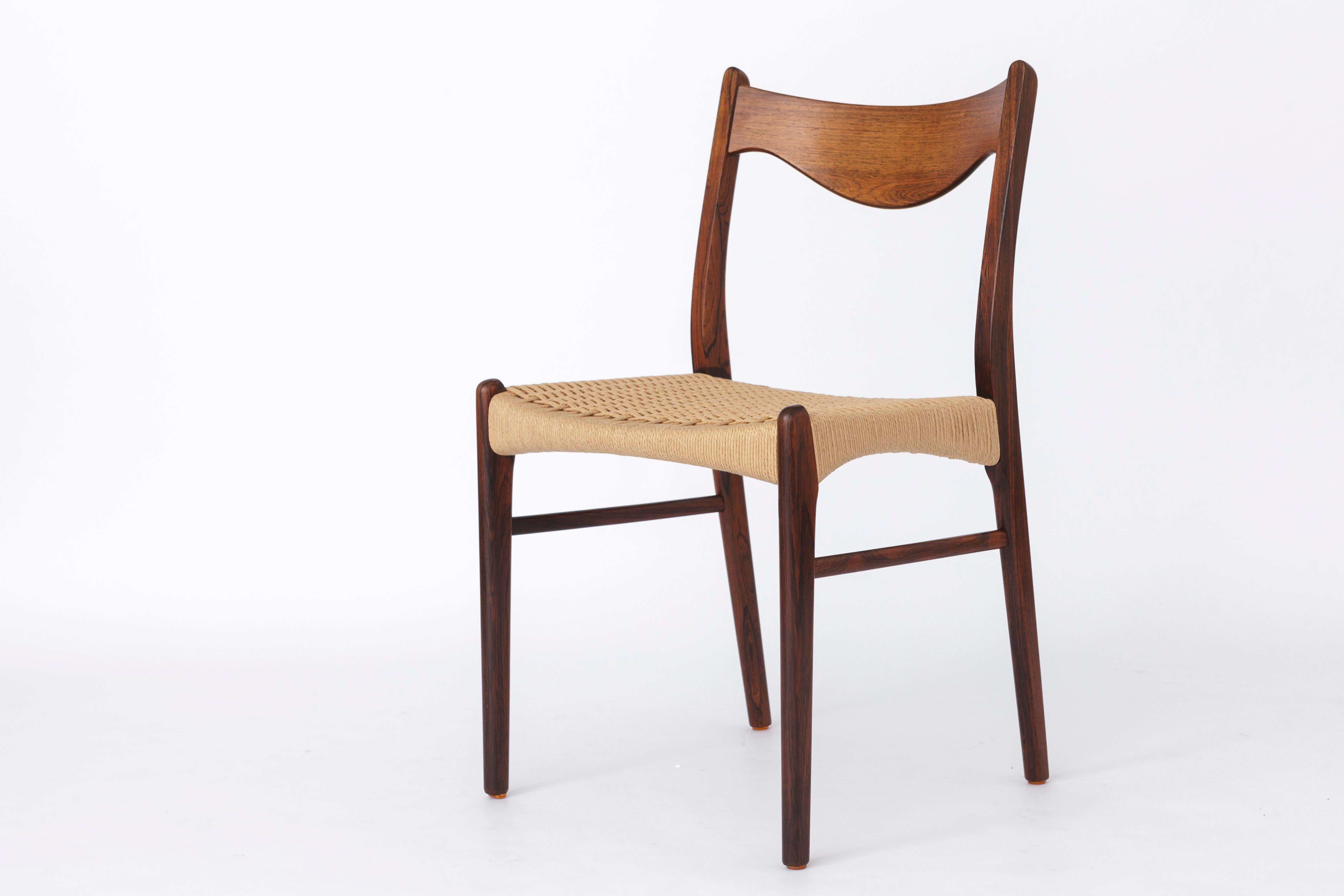 Polished 1 of 10 Arne Wahl Iversen Vintage Chairs 1960s Rosewood Danish Glyngøre Stolefab For Sale